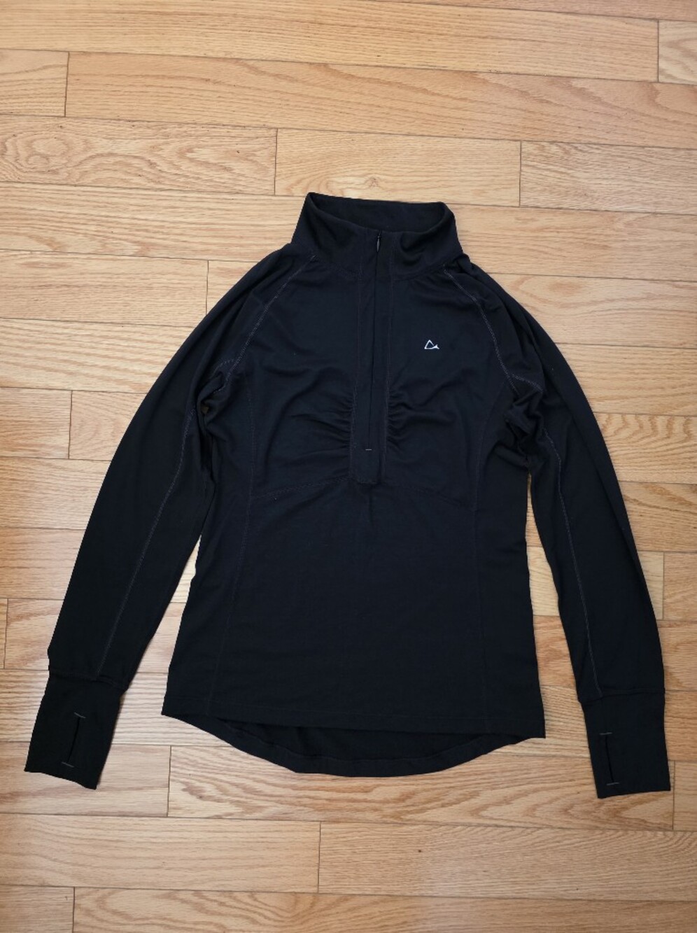 Paradox Quarter-Zip Turtleneck Pullover, Black, Small